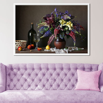Lupines & Irises Canvas Wall Art