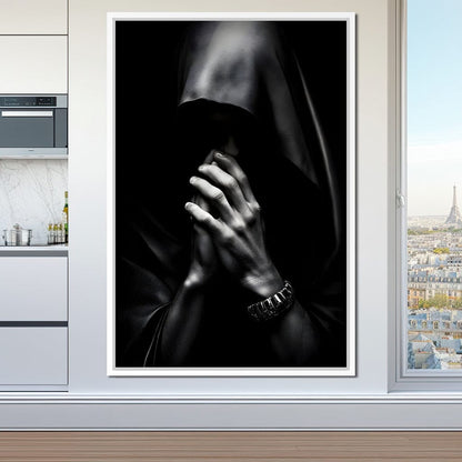 Shadowed Contemplation Canvas Wall Art
