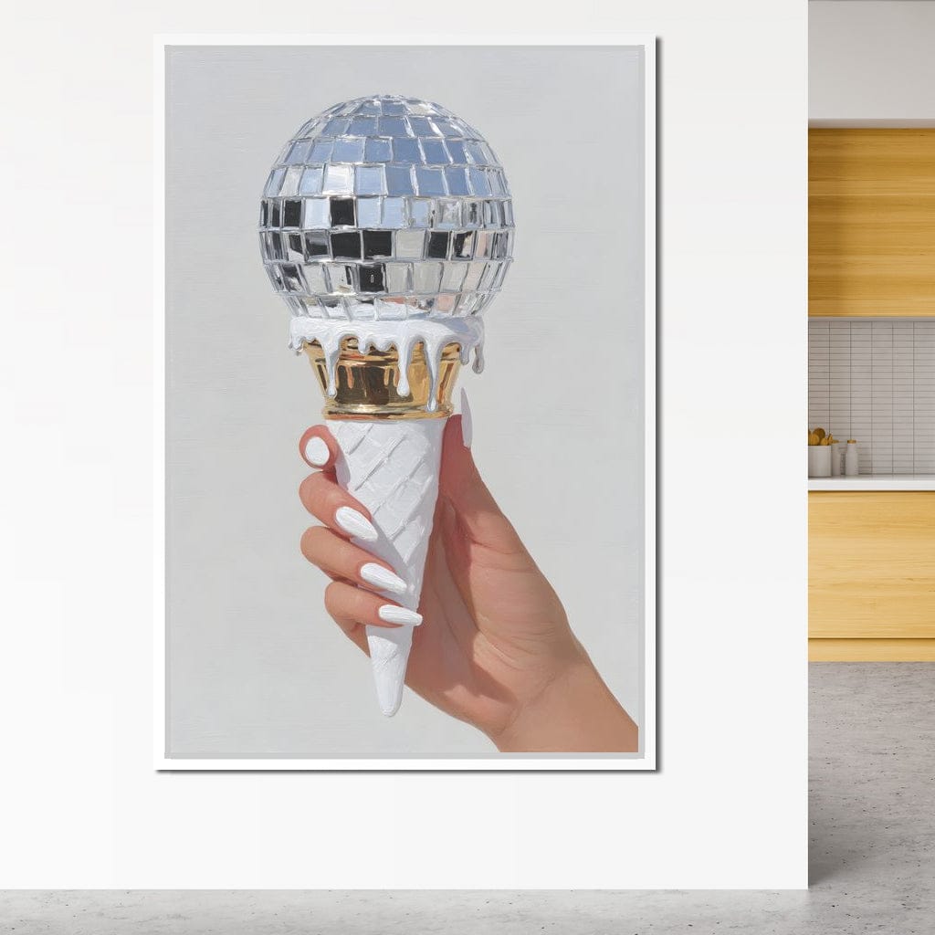 Melting Disco Cone Pop Canvas Wall Art