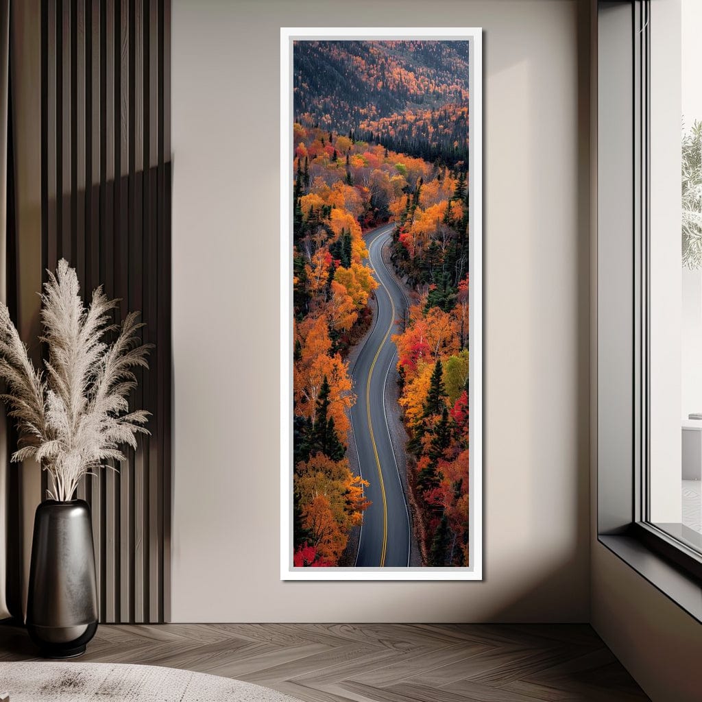 Autumn Road Canvas Wall Art