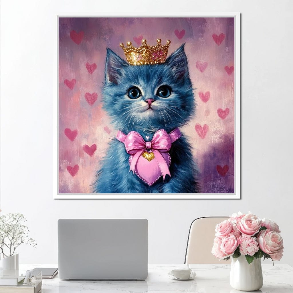 Royal Feline Heart Charmer Canvas Wall Art