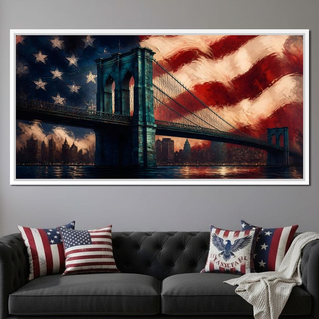 Patriotic Steel Span Canvas Wall Art