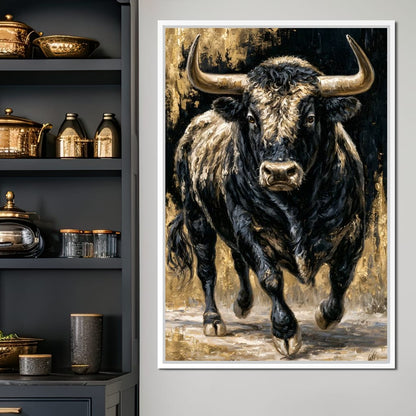 Guardian of the Gilded Plains Canvas Wall Art