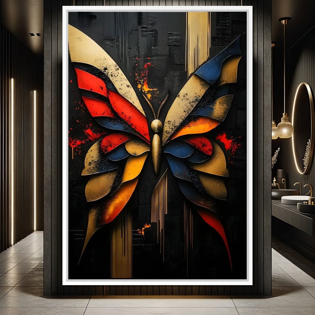 Butterfly Radiance Symphony Canvas Wall Art