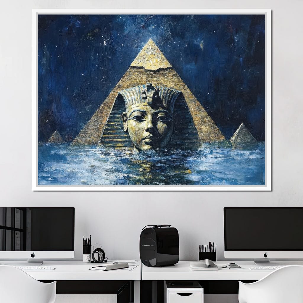 Pharaoh's Timeless Reflection Canvas Wall Art