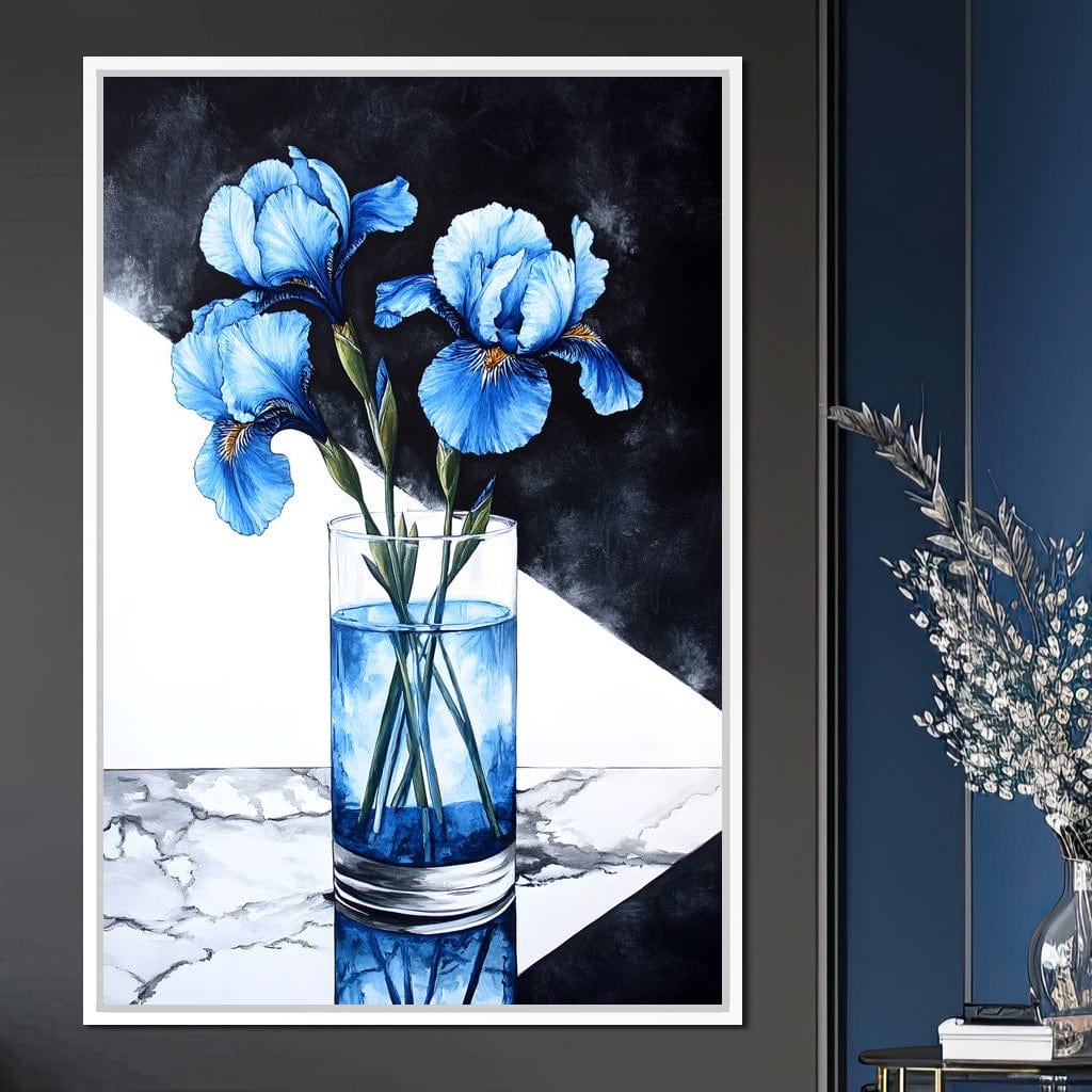 Iris Reflections in Glass Canvas Wall Art