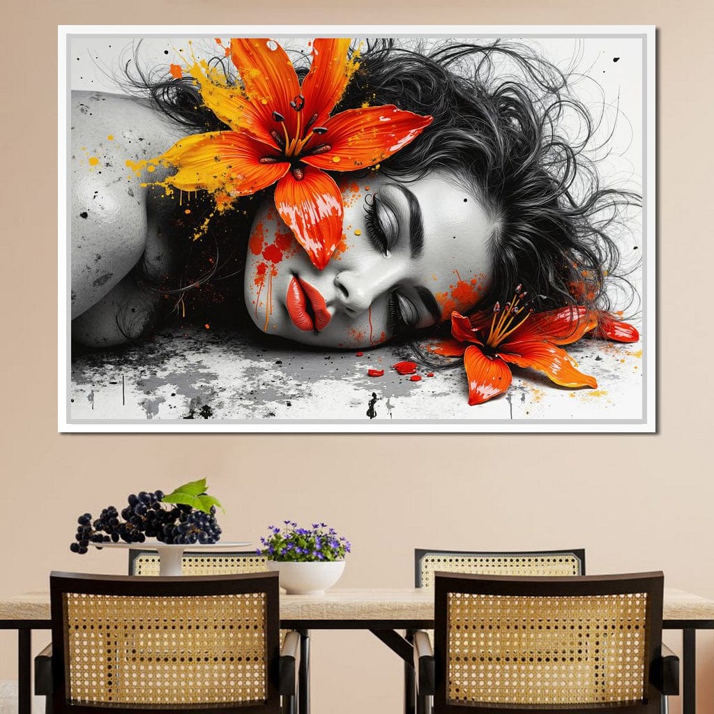 Flower Poise Canvas Wall Art