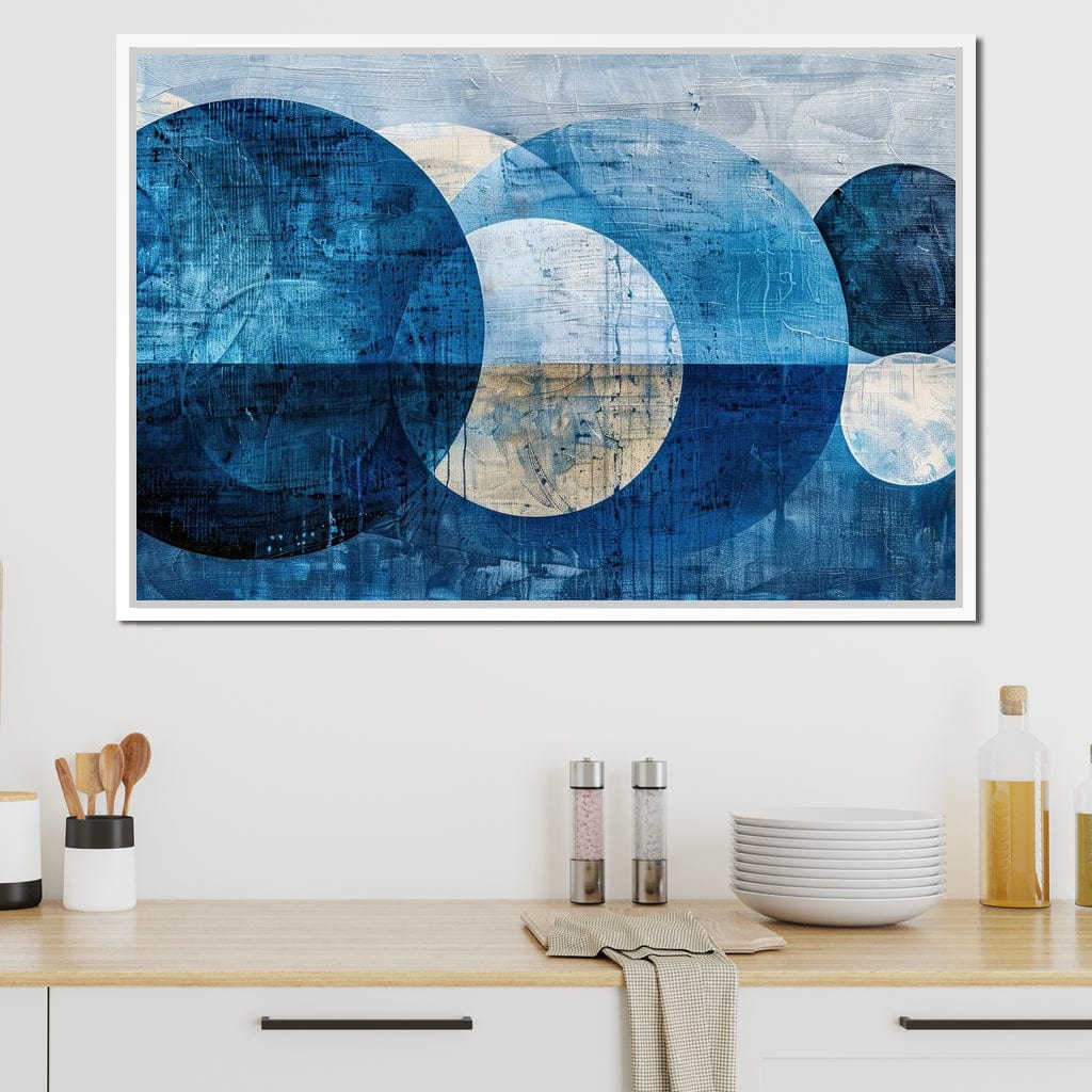 Sapphire Moons Aligned Canvas Wall Art