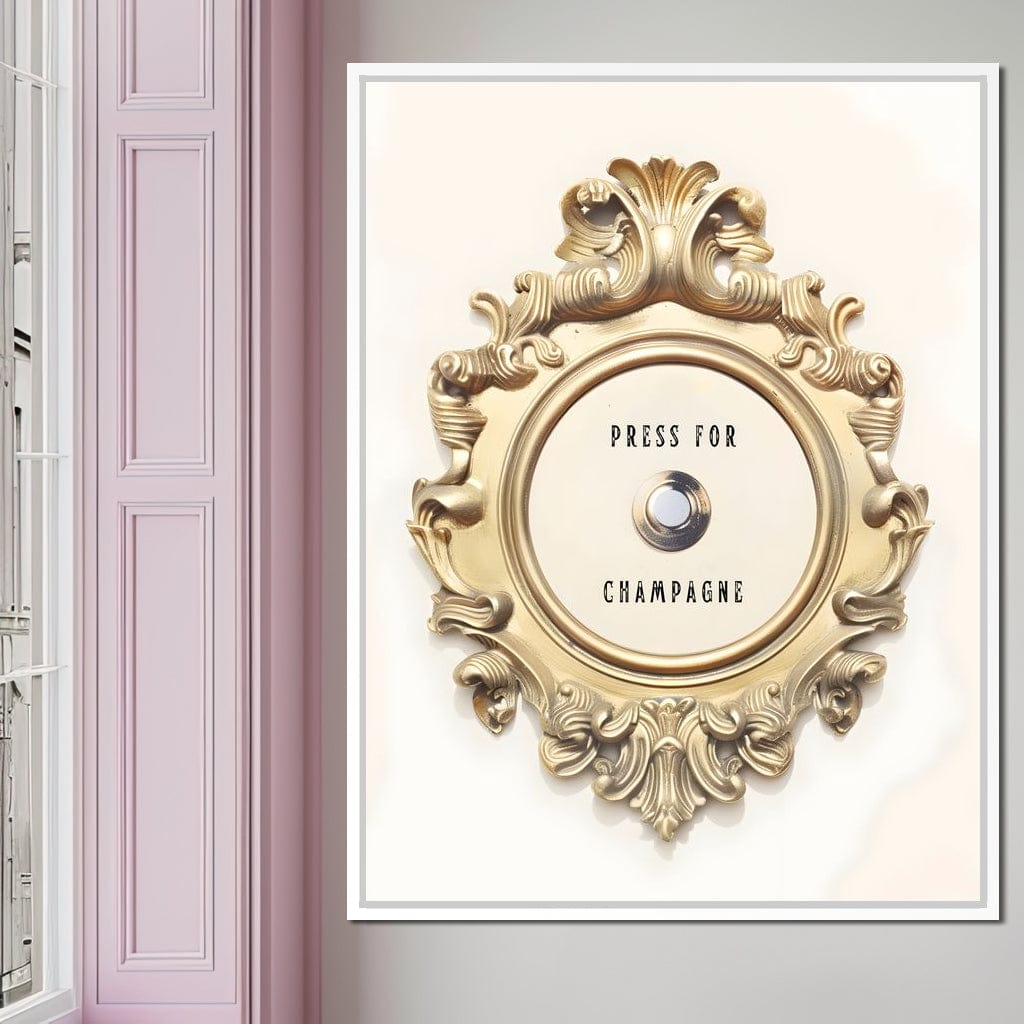 Press for Champagne Canvas Wall Art