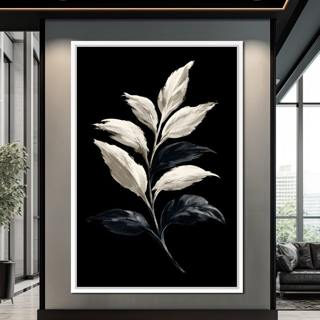 Silent Presence of Pale Leaves Canvas Wall Art
