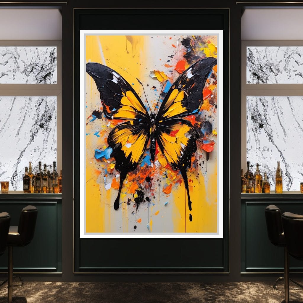 Whimsy of Fluttering Colors Canvas Wall Art