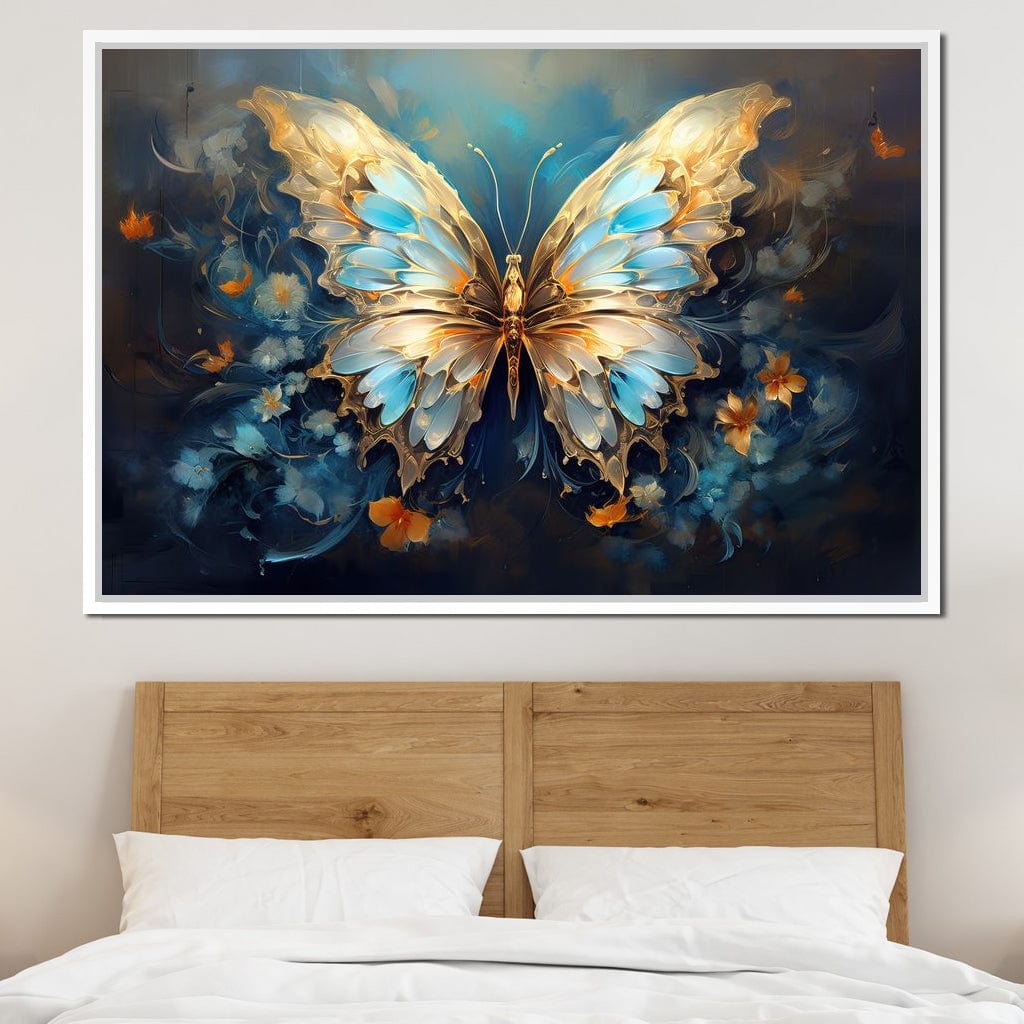 Ethereal Monarch's Flight Canvas Wall Art