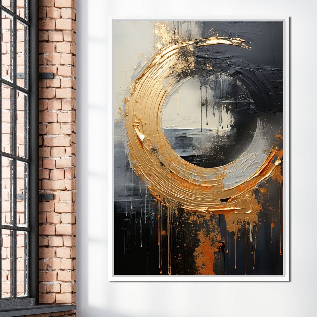 Abyssal Gold Embrace Canvas Wall Art
