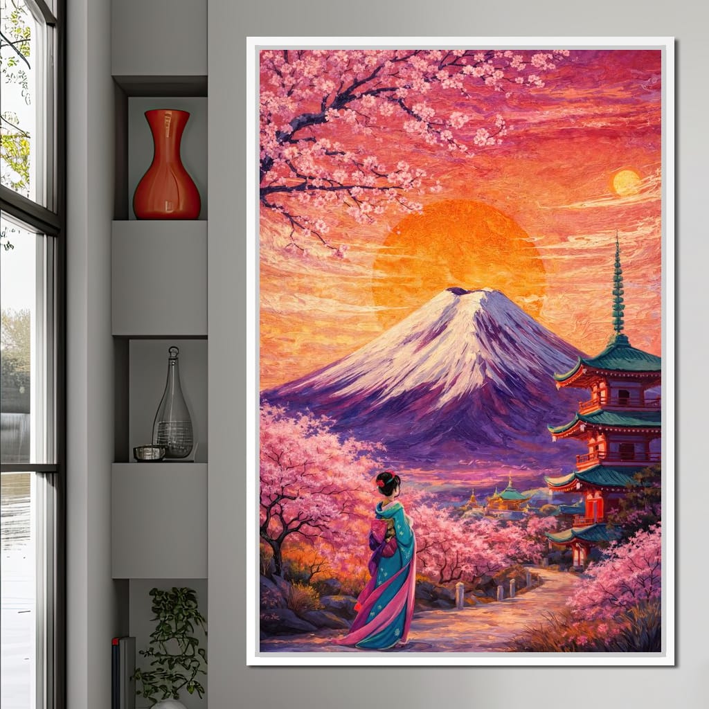 Sakura Sun Ascension Canvas Wall Art