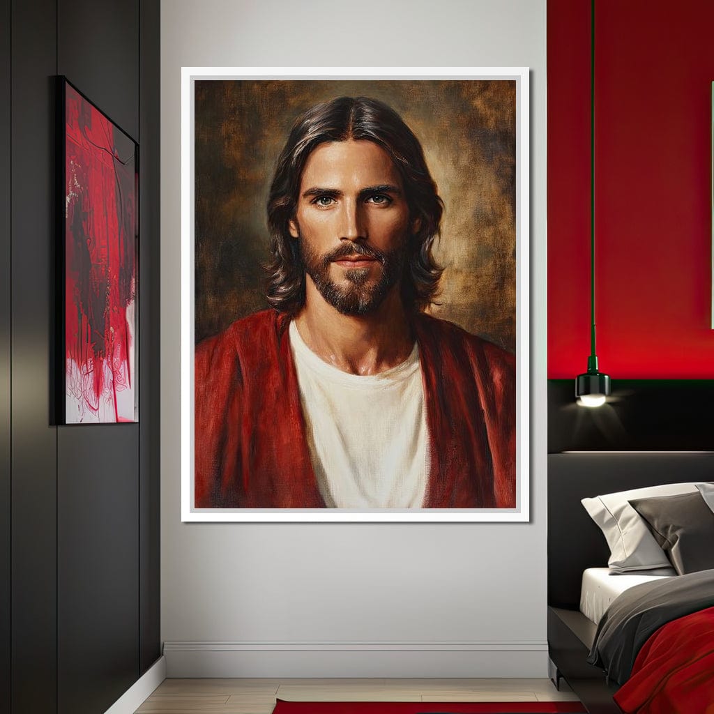Divine Reflection of Grace Jesus Portrait Canvas Wall Art