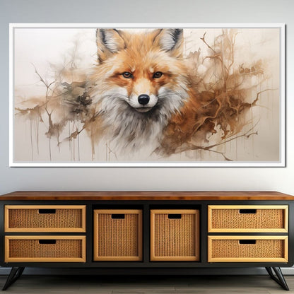 Acrylic Fox in a Fawn Whisker Dream Canvas Wall Art