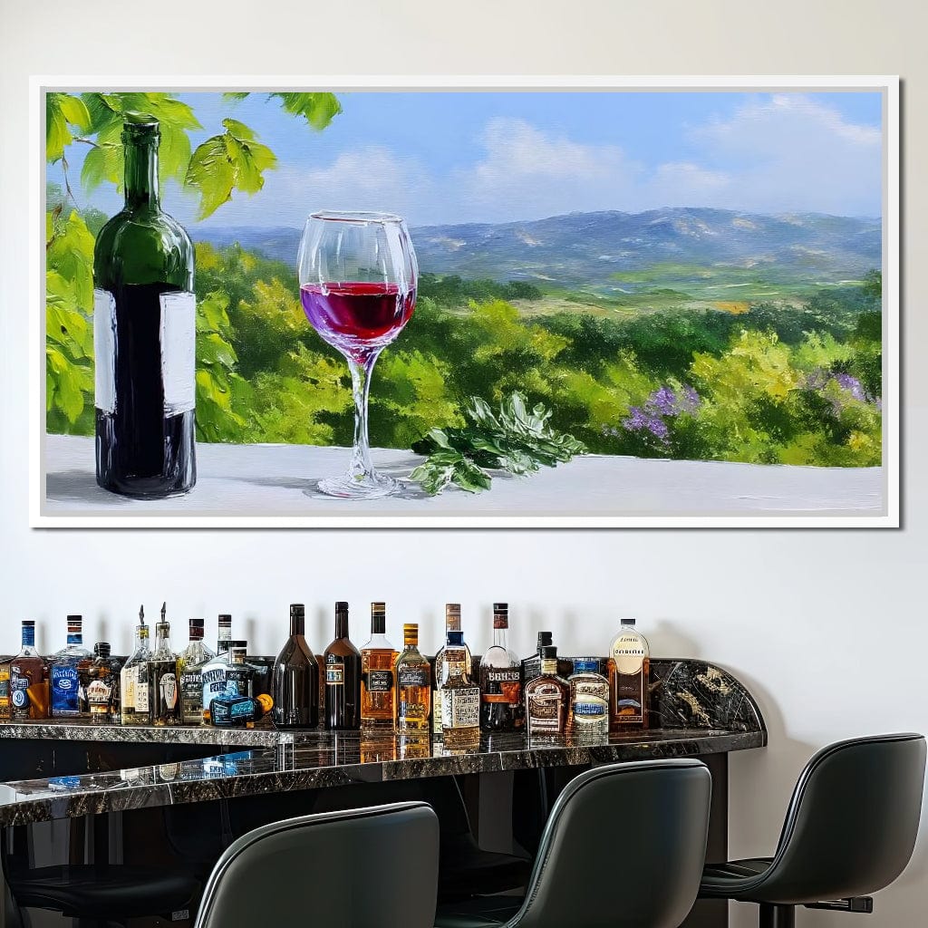 Sunlit Vineyard Elegance Canvas Wall Art