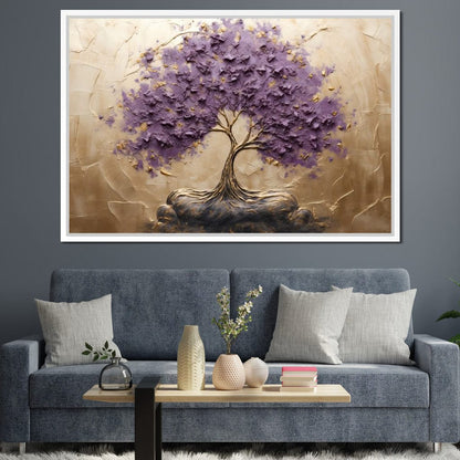 Golden Grove in Purple Hues Canvas Wall Art
