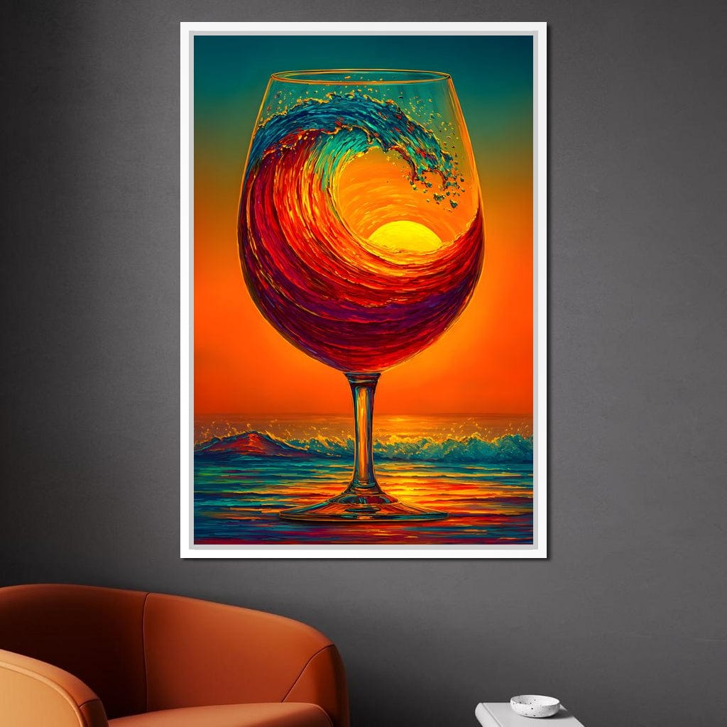 Sunlit Wave Enchantment Canvas Wall Art