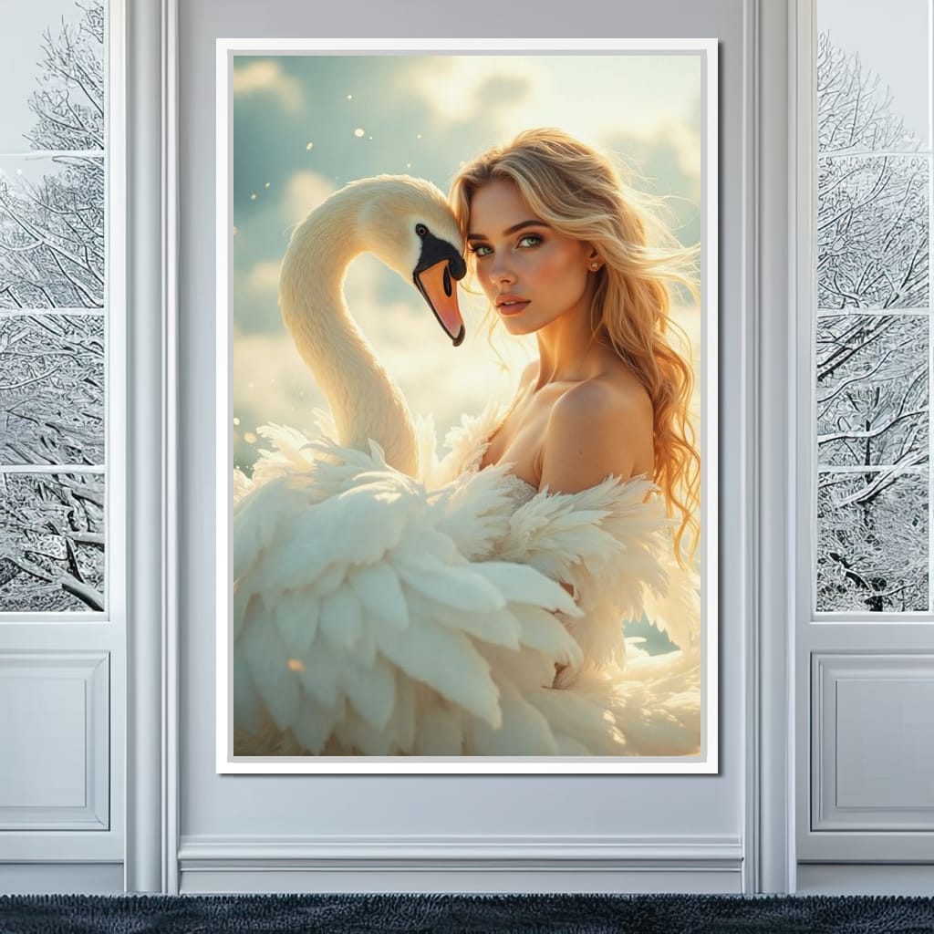 The Swan Maiden Canvas Wall Art