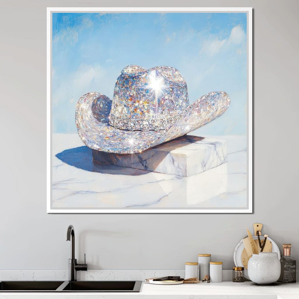 Glistening Cowboy Hat Canvas Wall Art