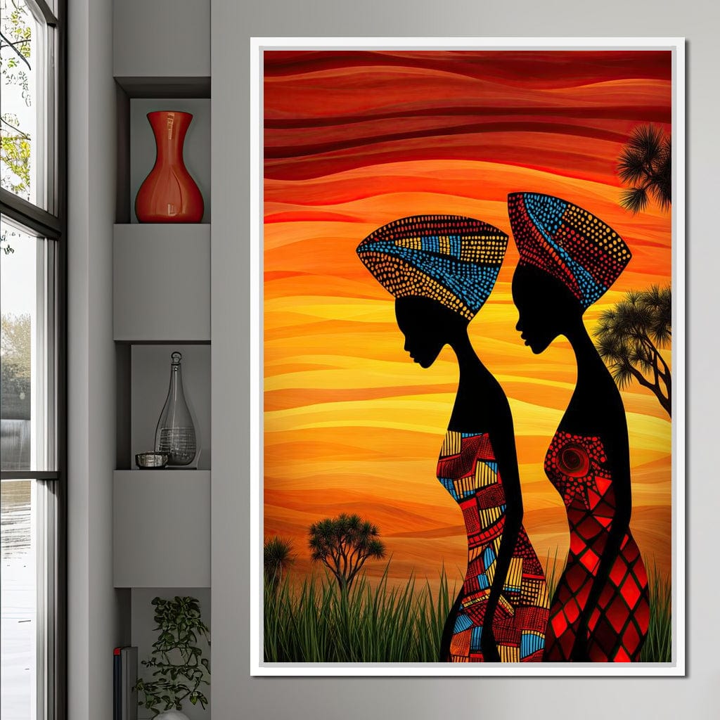 Sisters of the Savannah Canvas Wall Art
