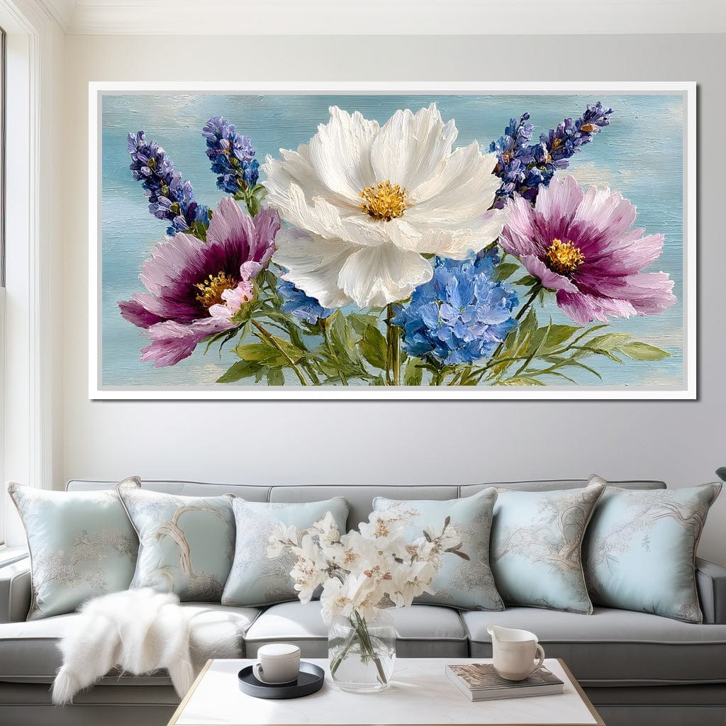Pastel Meadow Floral Breeze Canvas Wall Art