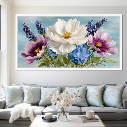 Pastel Meadow Floral Breeze Canvas Wall Art