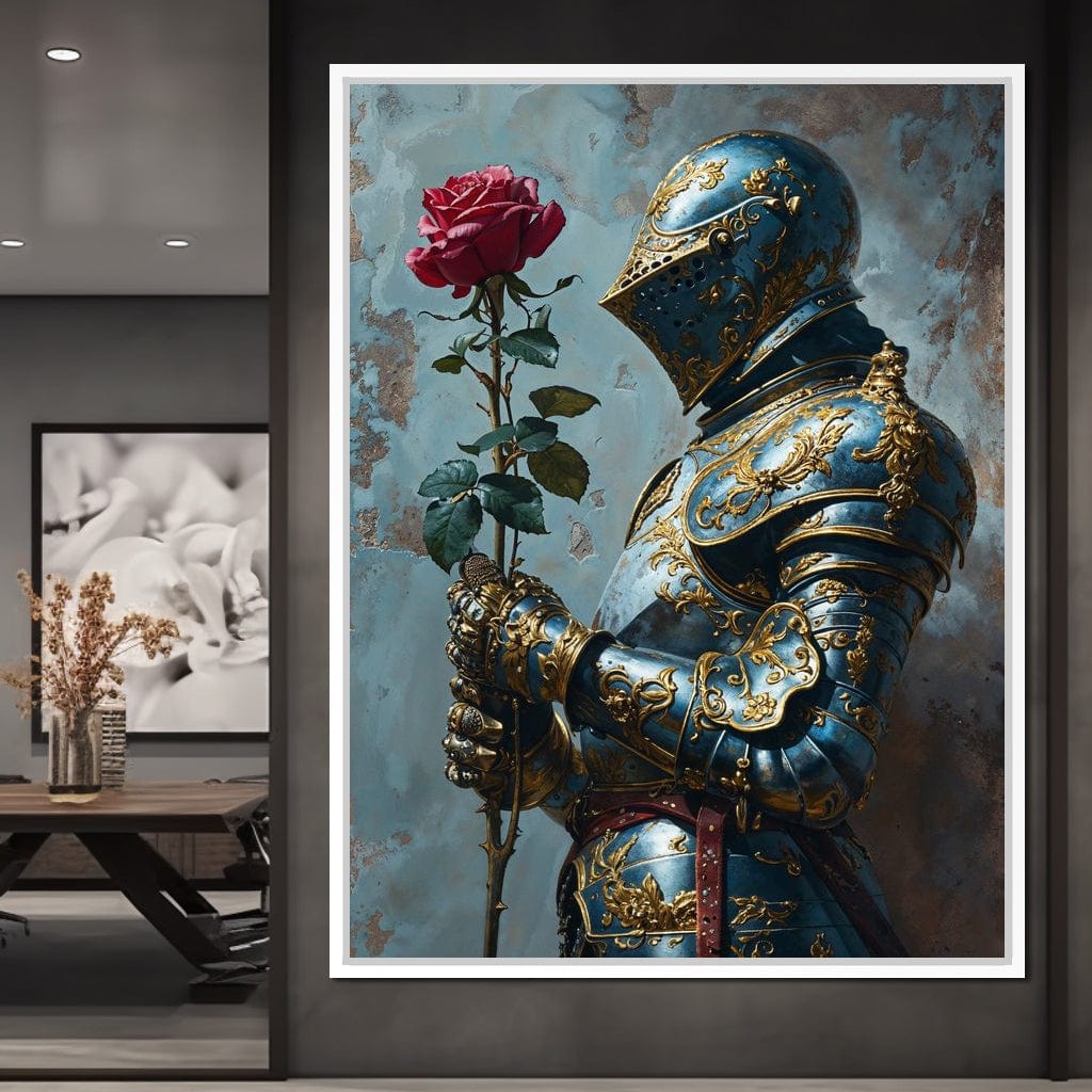 Knight of the Velvet Bloom Canvas Wall Art