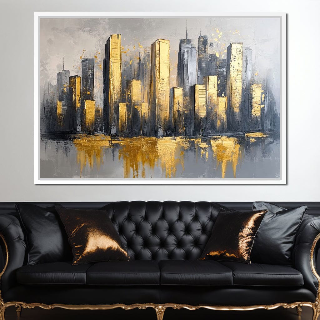 Golden Skyline Awakening Canvas Wall Art