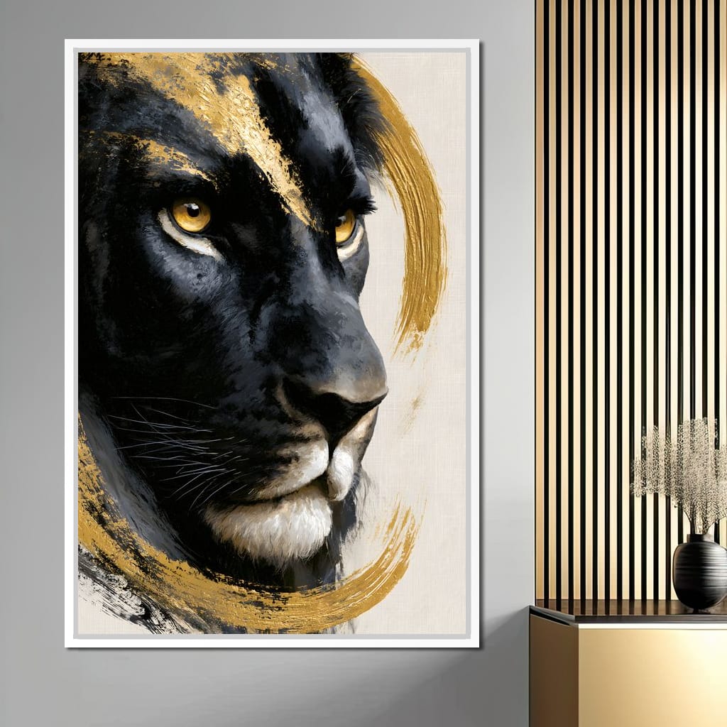 Gilded Monarch of the Shadow Realm Canvas Wall Art