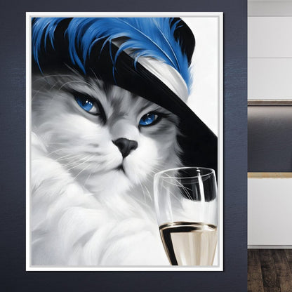 Glamour Feline Elegance Canvas Wall Art
