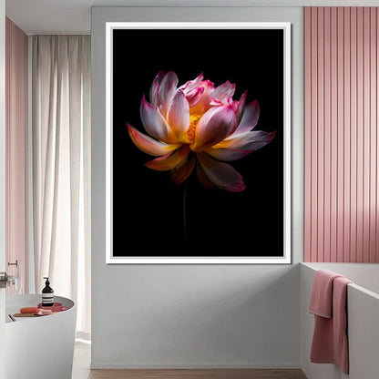 Luminous Lotus Radiant Petals Canvas Wall Art