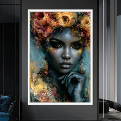 Gilded Petals Of Royal Grace Canvas Wall Art