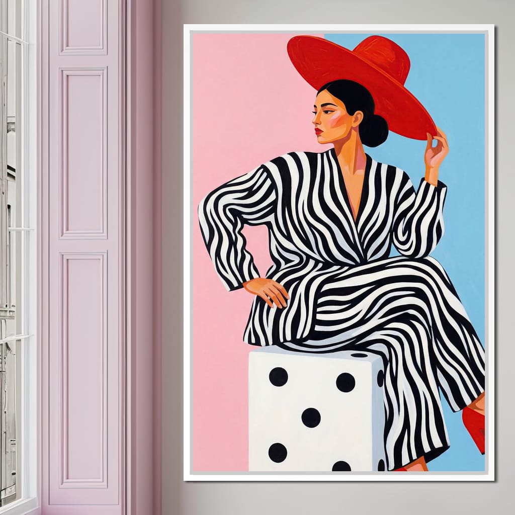 The Dice and the Diva Canvas Wall Art