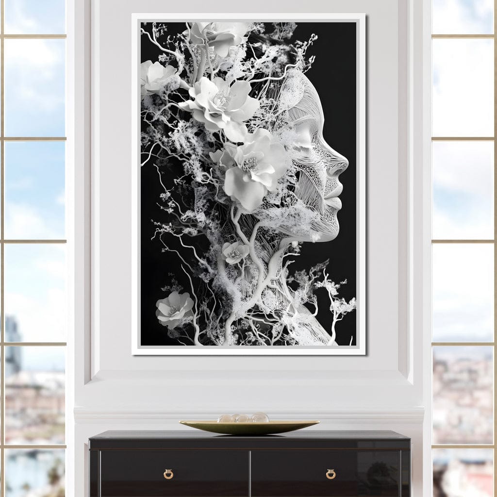 Floral Interlaced Reverie Canvas Wall Art