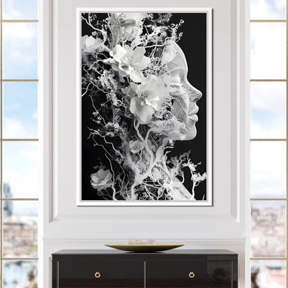 Floral Interlaced Reverie Canvas Wall Art