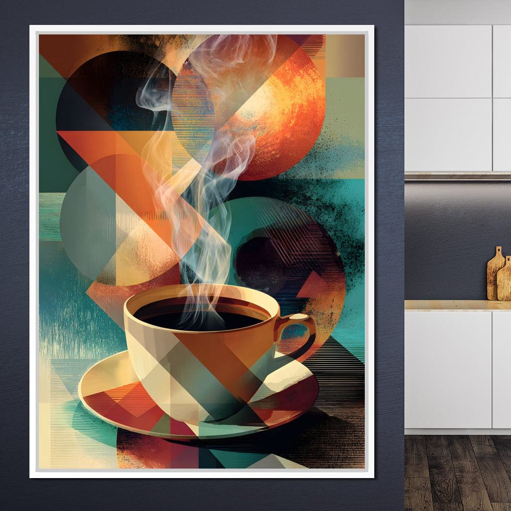 Geometric Morning Steam Ritual Canvas Wall Art