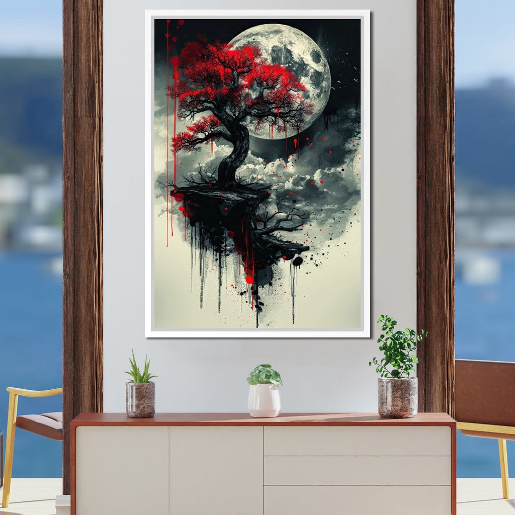 Lunar Blossom Drifts Canvas Wall Art