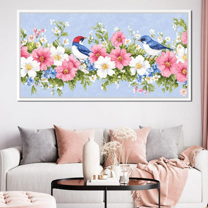 Delicate Harmony of Blossoms Canvas Wall Art