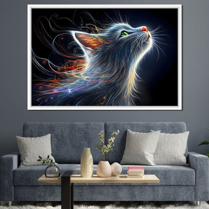 Whiskers of Celestial Flame Canvas Wall Art