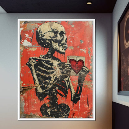 Romantic Skeleton 8 Canvas Wall Art