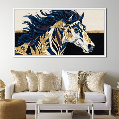 Galloping Midnight Majesty Canvas Wall Art