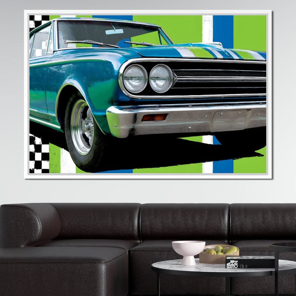 Vintage Racer Power Pop Vibe Canvas Wall Art