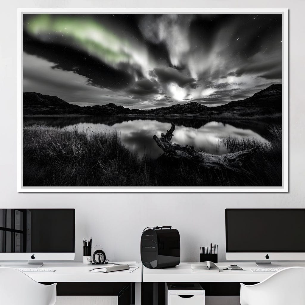 Eternal Wilderness Light Green Glow Canvas Wall Art
