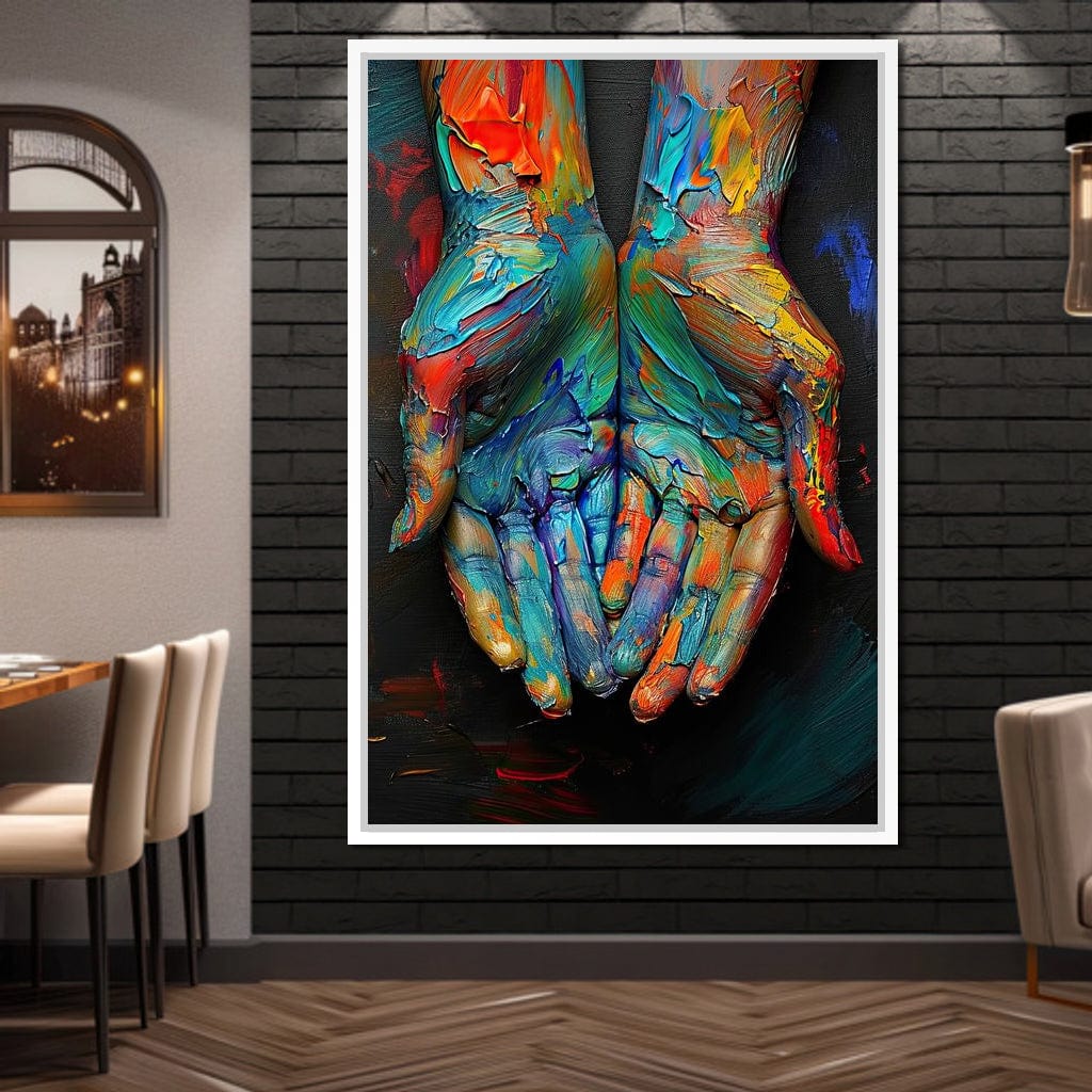 Embrace of Chromatic Hues Canvas Wall Art