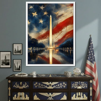 Reflections of a Founding Monument Canvas Wall Art