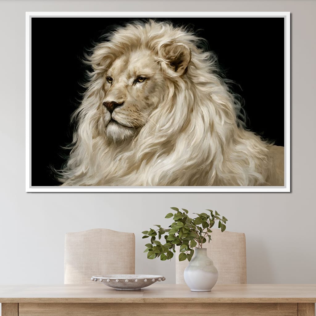 Noble Lion Mane of the Silent Plains Canvas Wall Art