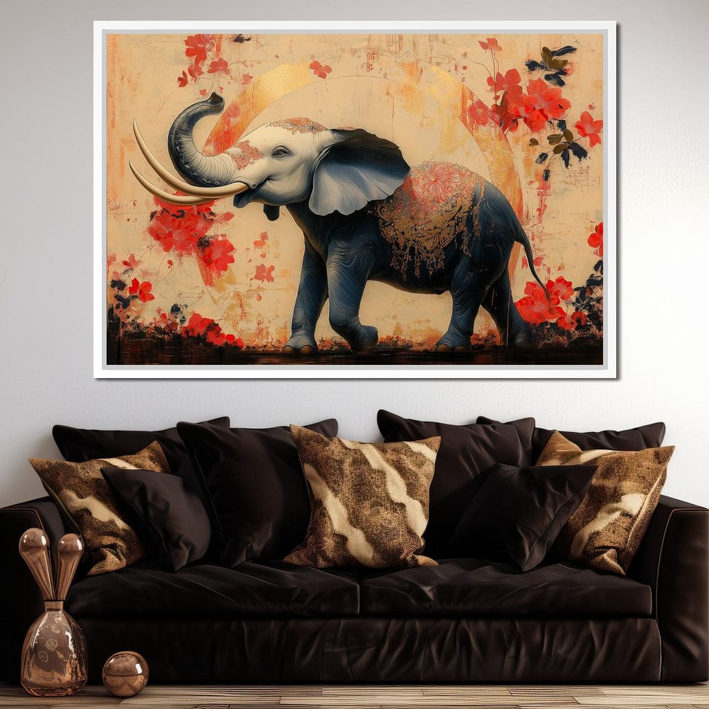 Elephant Radiant Elegance Canvas Wall Art