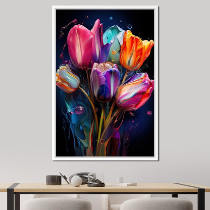 Luminous Tulip Dreamscape Canvas Wall Art